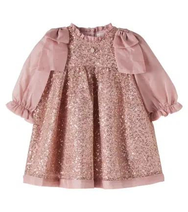Patachou Baby bow-detail sequined dress | Thumbnail 1 Patachou Baby bow-detail sequined dress | Thumbnail 1