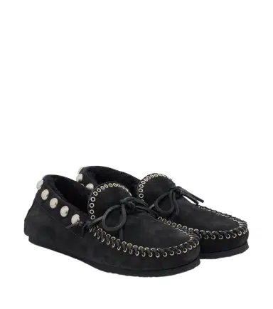 Isabel Marant Fitza shearling-lined suede loafers | Thumbnail 1 Isabel Marant Fitza shearling-lined suede loafers | Thumbnail 1