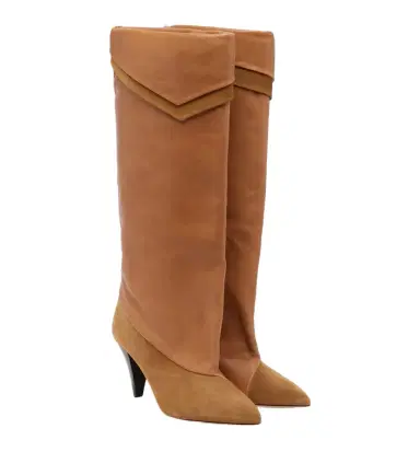 Isabel Marant Lezra suede and leather knee-high boots | Thumbnail 1 Isabel Marant Lezra suede and leather knee-high boots | Thumbnail 1