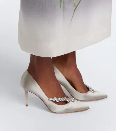 Manolo Blahnik Nadira embellished satin pumps | Thumbnail 6 Manolo Blahnik Nadira embellished satin pumps | Thumbnail 6