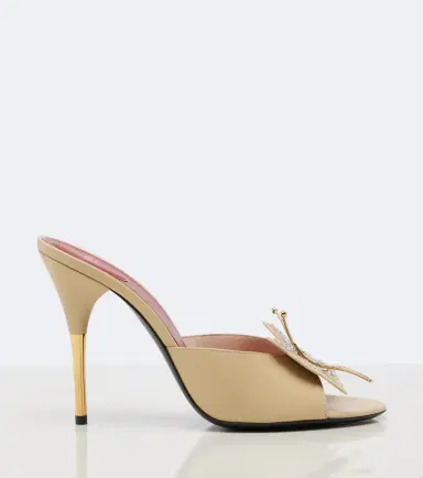 Valentino Garavani Flutterby embellished leather mules | Thumbnail 2 Valentino Garavani Flutterby embellished leather mules | Thumbnail 2