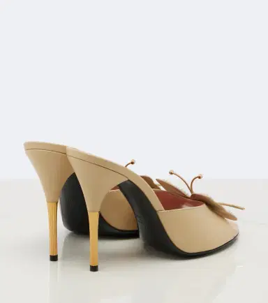Valentino Garavani Flutterby embellished leather mules | Thumbnail 4 Valentino Garavani Flutterby embellished leather mules | Thumbnail 4