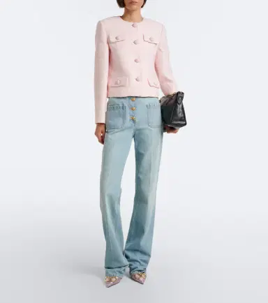 Valentino Garavani VLogo floral leather-trimmed slingback pumps | Thumbnail 6 Valentino Garavani VLogo floral leather-trimmed slingback pumps | Thumbnail 6