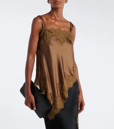 Dorothee Schumacher Sense of Shine lace-trimmed silk-blend camisole | Thumbnail 3 Dorothee Schumacher Sense of Shine lace-trimmed silk-blend camisole | Thumbnail 3