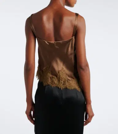 Dorothee Schumacher Sense of Shine lace-trimmed silk-blend camisole | Thumbnail 6 Dorothee Schumacher Sense of Shine lace-trimmed silk-blend camisole | Thumbnail 6