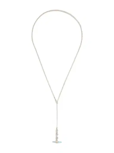 Loren Stewart Lunette Barbell Sterling Silver And Topaz Necklace | Thumbnail 1 Loren Stewart Lunette Barbell Sterling Silver And Topaz Necklace | Thumbnail 1