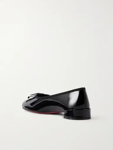 Christian Louboutin Sweetie Jane Ribbon-detailed Patent-leather Ballet Flats | Thumbnail 3 Christian Louboutin Sweetie Jane Ribbon-detailed Patent-leather Ballet Flats | Thumbnail 3
