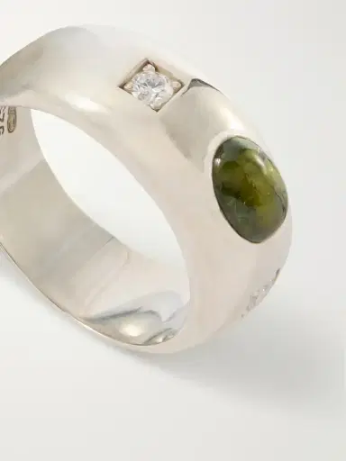 Loren Stewart Gentry Sterling Silver, Tourmaline And Diamond Ring | Thumbnail 4 Loren Stewart Gentry Sterling Silver, Tourmaline And Diamond Ring | Thumbnail 4
