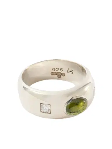 Loren Stewart Gentry Sterling Silver, Tourmaline And Diamond Ring | Thumbnail 1 Loren Stewart Gentry Sterling Silver, Tourmaline And Diamond Ring | Thumbnail 1
