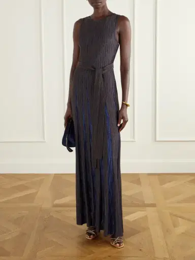 Missoni Pleated Belted Metallic Crochet-knit Maxi Dress | Thumbnail 2 Missoni Pleated Belted Metallic Crochet-knit Maxi Dress | Thumbnail 2
