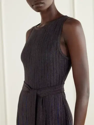 Missoni Pleated Belted Metallic Crochet-knit Maxi Dress | Thumbnail 4 Missoni Pleated Belted Metallic Crochet-knit Maxi Dress | Thumbnail 4