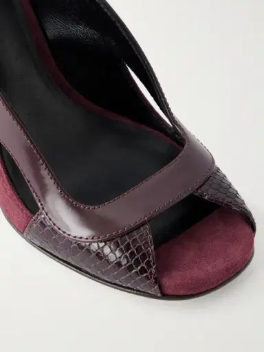 Zimmermann Marvi 75 Smooth, Python-effect Leather And Suede Sandals | Thumbnail 5 Zimmermann Marvi 75 Smooth, Python-effect Leather And Suede Sandals | Thumbnail 5