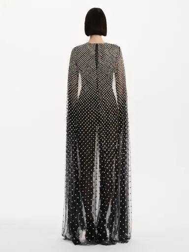 Oscar de la Renta Crystal Grid Floral Embroidered Caftan | Thumbnail 3 Oscar de la Renta Crystal Grid Floral Embroidered Caftan | Thumbnail 3