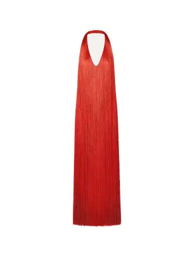 Oscar de la Renta Ombré Fringe Gown | Thumbnail 1 Oscar de la Renta Ombré Fringe Gown | Thumbnail 1