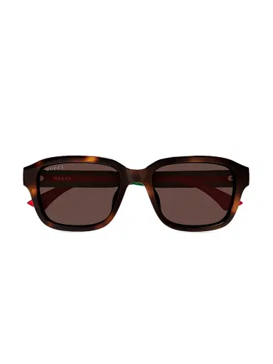 Gucci Men's New Pop Web 55MM Square Sunglasses - Havana | Thumbnail 2 Gucci Men's New Pop Web 55MM Square Sunglasses - Havana | Thumbnail 2