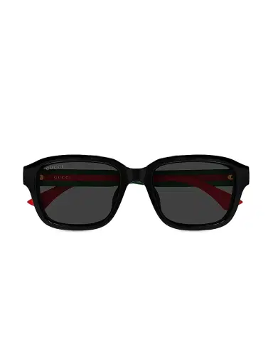 Gucci Men's New Pop Web 55MM Square Sunglasses - Black | Thumbnail 2 Gucci Men's New Pop Web 55MM Square Sunglasses - Black | Thumbnail 2