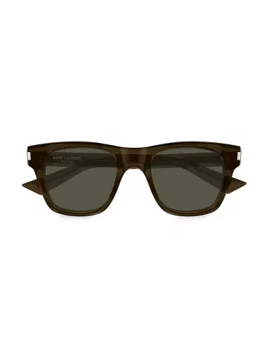 Saint Laurent Women's Vertical Web 55MM Square Sunglasses - Brown | Thumbnail 2 Saint Laurent Women's Vertical Web 55MM Square Sunglasses - Brown | Thumbnail 2
