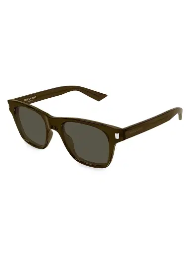Saint Laurent Women's Vertical Web 55MM Square Sunglasses - Brown | Thumbnail 1 Saint Laurent Women's Vertical Web 55MM Square Sunglasses - Brown | Thumbnail 1