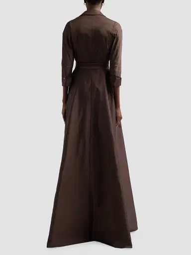 Teri Jon by Rickie Freeman Women's Shirt Waist Tafetta Gown | Thumbnail 3 Teri Jon by Rickie Freeman Women's Shirt Waist Tafetta Gown | Thumbnail 3