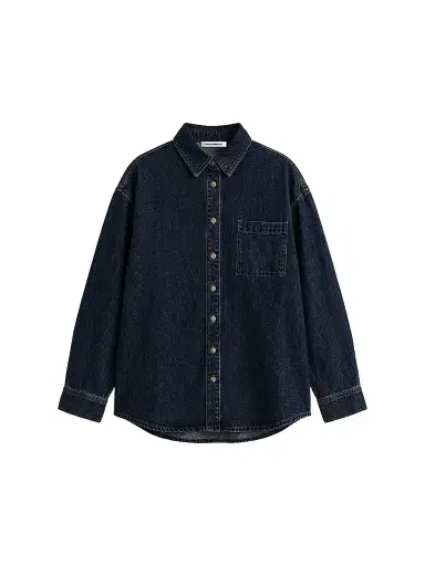GOOD AMERICAN Women's Cotton Denim Drop-Shoulder Shirt - Alcove | Thumbnail 1 GOOD AMERICAN Women's Cotton Denim Drop-Shoulder Shirt - Alcove | Thumbnail 1