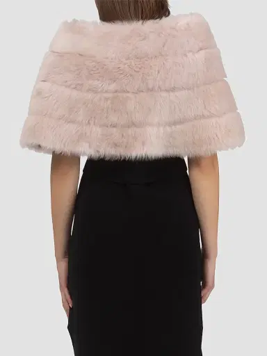 Gorski Women's Reversible Merinillo Lamb Cape - Blush | Thumbnail 5 Gorski Women's Reversible Merinillo Lamb Cape - Blush | Thumbnail 5