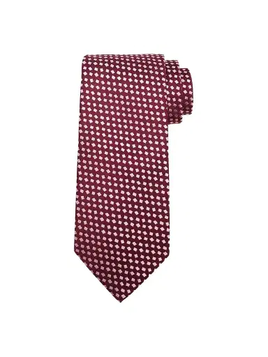 Charvet Men's Micro Diamond Pattern Silk Tie - Burgungy Pink | Thumbnail 1 Charvet Men's Micro Diamond Pattern Silk Tie - Burgungy Pink | Thumbnail 1
