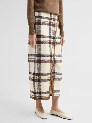 Toccin Women's Leia Plaid Wrap Maxi Skirt - Cedar Multi | Thumbnail 4 Toccin Women's Leia Plaid Wrap Maxi Skirt - Cedar Multi | Thumbnail 4