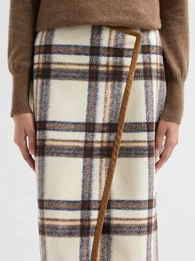Toccin Women's Leia Plaid Wrap Maxi Skirt - Cedar Multi | Thumbnail 5 Toccin Women's Leia Plaid Wrap Maxi Skirt - Cedar Multi | Thumbnail 5