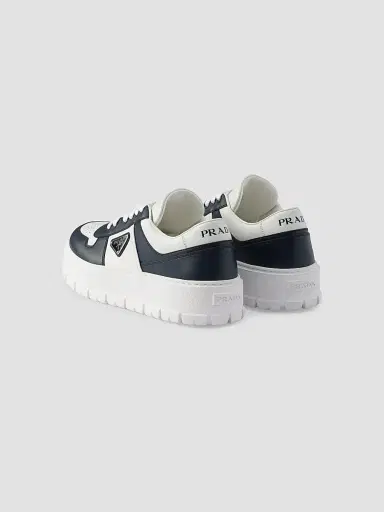 Prada Men's Leather Sneakers - Blue White | Thumbnail 3 Prada Men's Leather Sneakers - Blue White | Thumbnail 3
