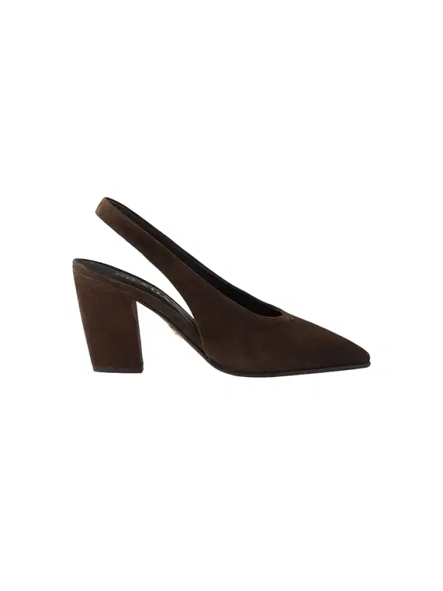 Women's Suede Leather Slingback Pumps - Brown Women's Suede Leather Slingback Pumps - Brown