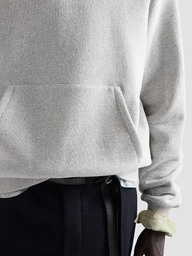 Prada Men's Cotton Fleece Hoodie - Grey | Thumbnail 6 Prada Men's Cotton Fleece Hoodie - Grey | Thumbnail 6