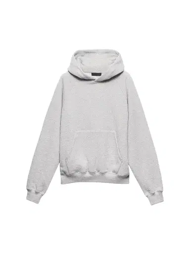 Prada Men's Cotton Fleece Hoodie - Grey | Thumbnail 1 Prada Men's Cotton Fleece Hoodie - Grey | Thumbnail 1