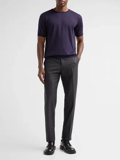 Giorgio Armani Men's Silk-Cotton Crewneck T-Shirt - Mosto - Size 48 | Thumbnail 2 Giorgio Armani Men's Silk-Cotton Crewneck T-Shirt - Mosto - Size 48 | Thumbnail 2