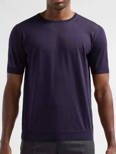 Giorgio Armani Men's Silk-Cotton Crewneck T-Shirt - Mosto - Size 48 | Thumbnail 5 Giorgio Armani Men's Silk-Cotton Crewneck T-Shirt - Mosto - Size 48 | Thumbnail 5
