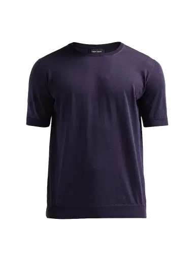 Giorgio Armani Men's Silk-Cotton Crewneck T-Shirt - Mosto - Size 48 | Thumbnail 1 Giorgio Armani Men's Silk-Cotton Crewneck T-Shirt - Mosto - Size 48 | Thumbnail 1