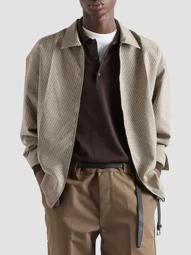 Prada Men's Wool Shirt - Beige Khaki - Size Medium | Thumbnail 2 Prada Men's Wool Shirt - Beige Khaki - Size Medium | Thumbnail 2