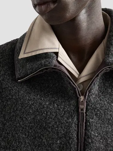 Prada Men's Short-Sleeved Cotton Shirt - Beige Khaki | Thumbnail 4 Prada Men's Short-Sleeved Cotton Shirt - Beige Khaki | Thumbnail 4