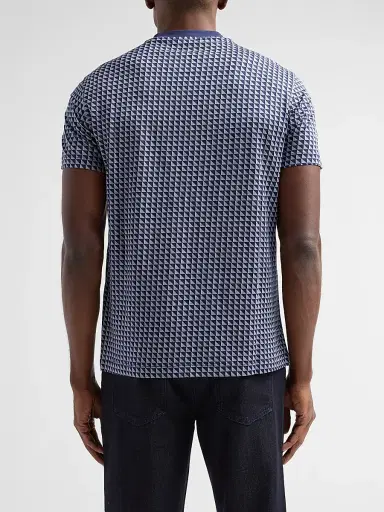 Emporio Armani Men's Contrast Triangle Crewneck T-Shirt - Multi Blue - Size XXL | Thumbnail 3 Emporio Armani Men's Contrast Triangle Crewneck T-Shirt - Multi Blue - Size XXL | Thumbnail 3
