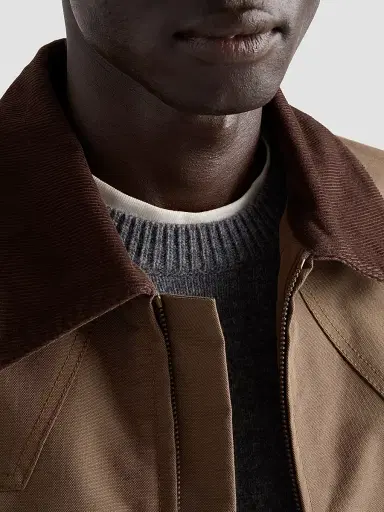 Prada Men's Denim Blouson Jacket - Brown | Thumbnail 6 Prada Men's Denim Blouson Jacket - Brown | Thumbnail 6