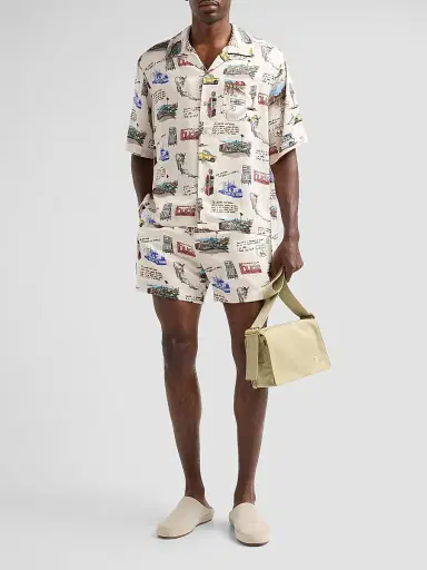 Rhude Men's Highway Graphic Shorts - White Multi | Thumbnail 2 Rhude Men's Highway Graphic Shorts - White Multi | Thumbnail 2