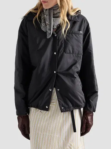 Prada Women's Lightweight Nylon Blouson Jacket - Black | Thumbnail 3 Prada Women's Lightweight Nylon Blouson Jacket - Black | Thumbnail 3