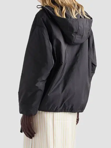 Prada Women's Lightweight Nylon Blouson Jacket - Black | Thumbnail 4 Prada Women's Lightweight Nylon Blouson Jacket - Black | Thumbnail 4