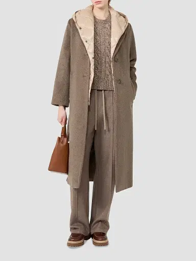 Weekend Max Mara Women's Wool and Alpaca Teddy Coat - Marron Glace | Thumbnail 2 Weekend Max Mara Women's Wool and Alpaca Teddy Coat - Marron Glace | Thumbnail 2