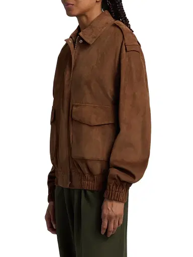 Arma Women's Halti Suede Bomber Jacket - Saddle | Thumbnail 4 Arma Women's Halti Suede Bomber Jacket - Saddle | Thumbnail 4