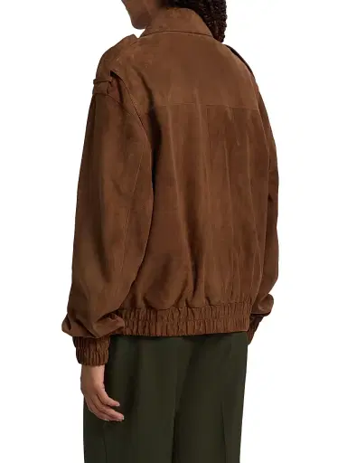 Arma Women's Halti Suede Bomber Jacket - Saddle | Thumbnail 5 Arma Women's Halti Suede Bomber Jacket - Saddle | Thumbnail 5