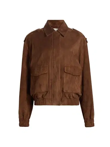 Arma Women's Halti Suede Bomber Jacket - Saddle | Thumbnail 1 Arma Women's Halti Suede Bomber Jacket - Saddle | Thumbnail 1