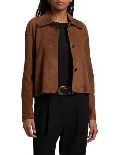 Arma Women's Emy Suede Jacket - Saddle | Thumbnail 3 Arma Women's Emy Suede Jacket - Saddle | Thumbnail 3