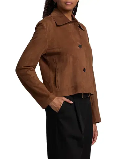 Arma Women's Emy Suede Jacket - Saddle | Thumbnail 4 Arma Women's Emy Suede Jacket - Saddle | Thumbnail 4