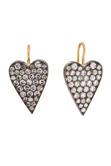 Sylva & Cie Diamond Heart Earrings | Thumbnail 1 Sylva & Cie Diamond Heart Earrings | Thumbnail 1