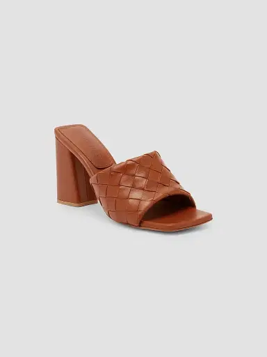 Bottega Veneta Women's Parco 90MM Leather Slip-On Sandals - Tannin | Thumbnail 2 Bottega Veneta Women's Parco 90MM Leather Slip-On Sandals - Tannin | Thumbnail 2
